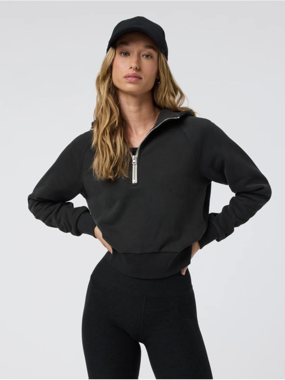 Vuori Restore Half Zip Hoodie - Washed Black